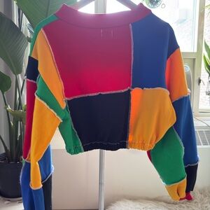 Colorful Patchwork Women's Top
